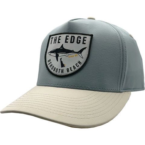 Edge Shark Badge Hydro Hat in seafoam/cream