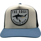 Edge Shark Badge Hydro Hat in tan/blue/black