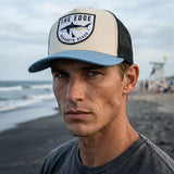 Edge Shark Badge Hydro Hat in tan/blue/black