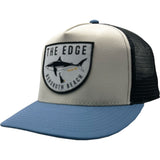 Edge Shark Badge Hydro Hat in tan/blue/black