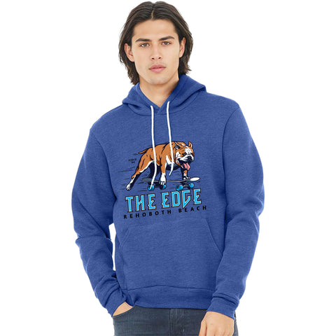 Edge Skate Dog Hooded Sweatshirts in royal blue