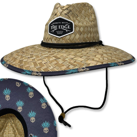 Edge Skully Straw Hats in black