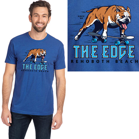 Edge Skate Dog T-Shirts in royal blue heather