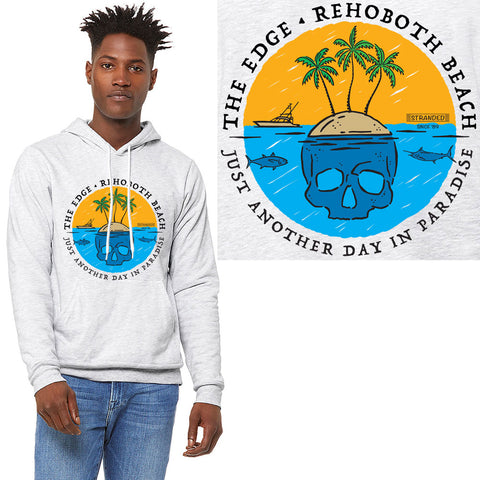 Edge Skull Island Hooded Sweatshirt in white ash