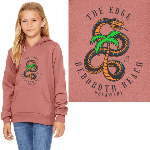 Edge Snake Tree Youth Hoody in mauve