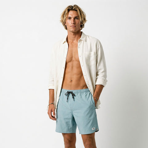 Edge Mens The Core Volley Shorts in light blue