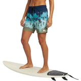 Edge Mens Seascape Volley Shorts in Navy