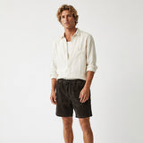 Edge Mens Rockport Cord Shorts in black wash
