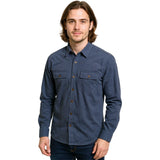 Edge Mens Delgado Corduroy Shirts in Blue