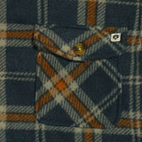 Edge Mens Wildwood Polar Fleece Shirts in navy