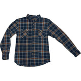 Edge Mens Wildwood Polar Fleece Shirts in navy