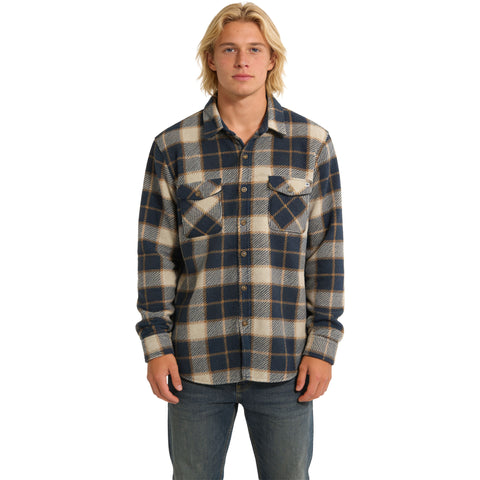 Edge Mens Montano Polar Fleece Shirts in navy