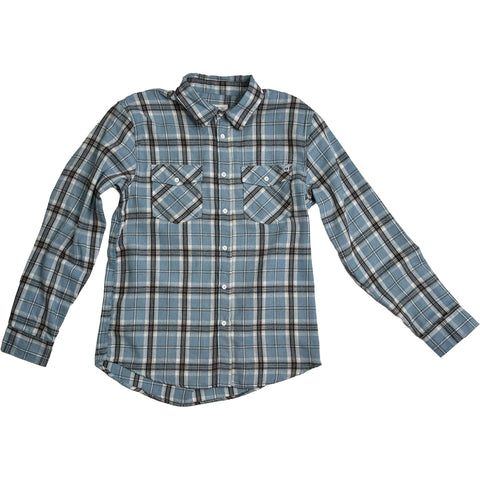 Edge Mens Westerly Flannel Shirts in Blue