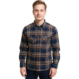 Edge Mens Modesto Polar Fleece Shirts in navy