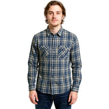 Edge Mens Miramar Flannel Shirts in blue