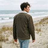 Edge Mens Highland Sherpa Lined Jackets in charcoal