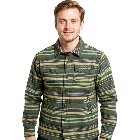 Edge Mens Laderaa Polar Fleece Shirt Jacket in sage