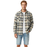 Edge Mens Trailridge Polar Fleece Shirts in natural