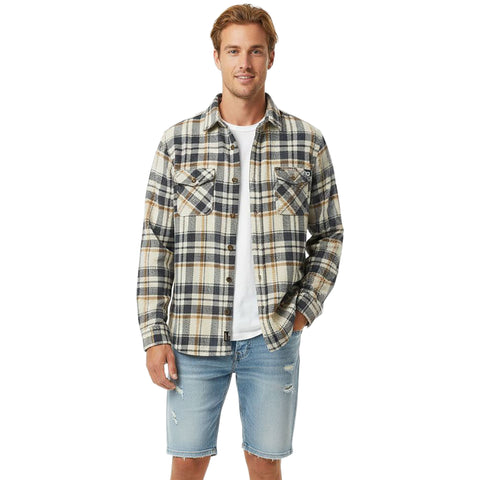 Edge Mens Trailridge Polar Fleece Shirts in natural