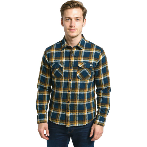 Edge Mens Bona Vista Polar Fleece Shirts in Teal