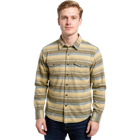 Edge Mens Southside Polar Fleece Shirts in natural