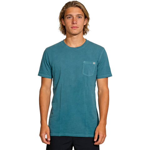 Edge Mens Pigment Dyed T-Shirts in jade