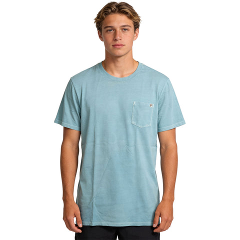 Edge Mens Pigment Dyed T-Shirts in light blue