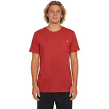 Edge Mens Pigment Dyed T-Shirts in red
