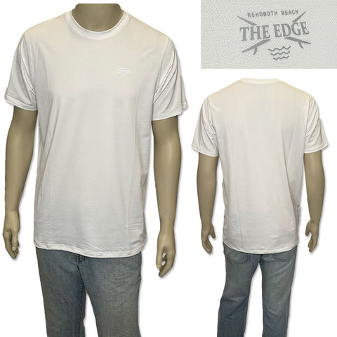 Edge Mens Tech Slub S/S Tee in white and 2XL