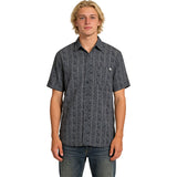 Edge Mens Panama Woven S/S Shirts in black