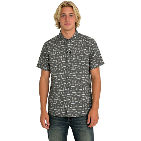 Edge Mens Pacific Waters Shirts in smoke
