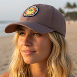 Edge Sunset Pineapple Snapback Hat in mauve