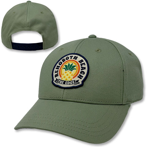 Edge Sunset Pineapple Snapback Hat in sage