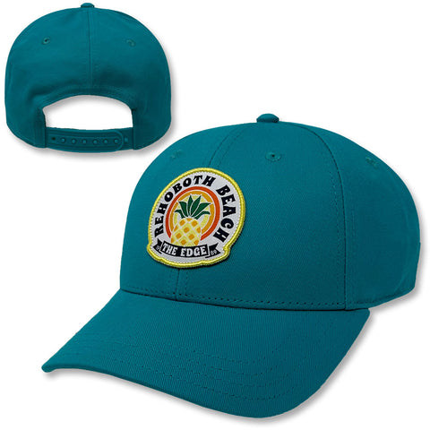 Edge Sunset Pineapple Snapback Hat in teal