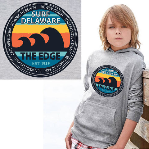 Edge Surf Delaware Youth Hoody in heather grey