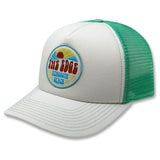 Edge Surf Team Snapback Hats in white/seafoam