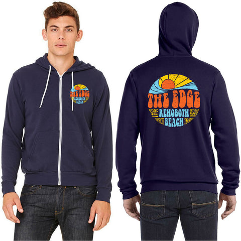 Edge Surf Team Zip Hoodie in Navy