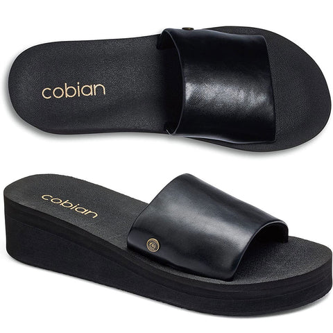 Cobian Womens Seville Slide Sandals in Black