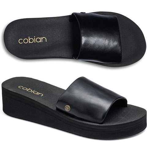 Cobian Womens Seville Slide Sandals in Black and 10.womens