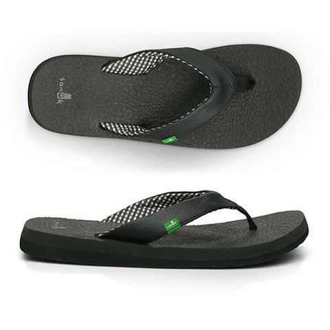 Sanuk Womens Yoga Mat Sandals in black