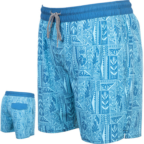 Edge Mens Sixty-One Elastic Shorts in blue