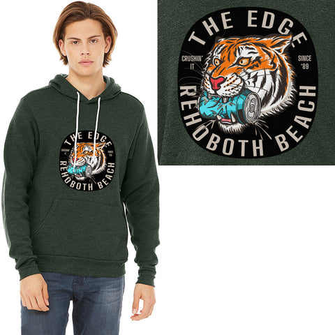 Edge Tiger Crush Hooded Sweatshirts in forest heather