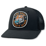 Edge Tiger Patch Snapback Hats in black