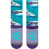 Merge4 Mens Great White Shark Crew Socks in great white shark