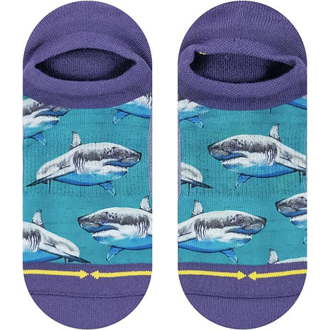 Merge4 Mens No Show Socks in Taylor Reinhold Great Whites