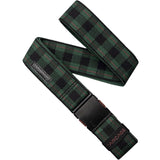 Arcade Mens Plaid Belts in emerald/wine
