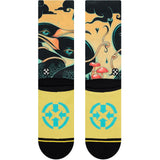 Merge4 Classic Crew Socks in birds and Medium