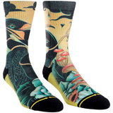 Merge4 Classic Crew Socks in birds and Medium
