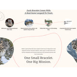 Fahlo unisex Snow Leopard Bracelet in Wildflower Pink