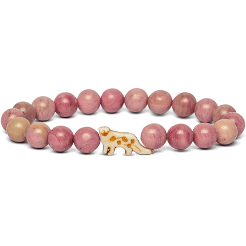 Fahlo unisex Snow Leopard Bracelet in Wildflower Pink